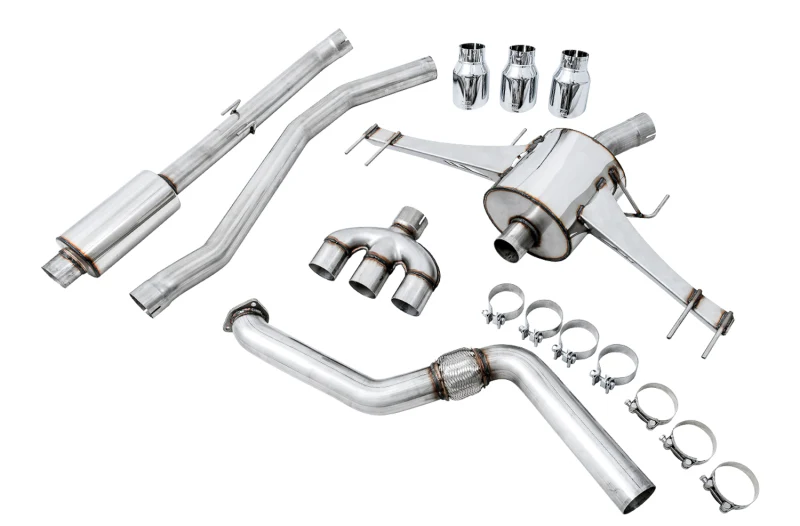 AWE Tuning 2017+ Honda Civic Type R Touring Edition Exhaust w/Front & Mid Pipes - Chrome Silver Tips - Image 5