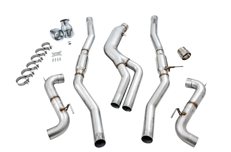 AWE Tuning 2020 Toyota Supra A90 Track Edition Exhaust - 5in Chrome Silver Tips - Image 4