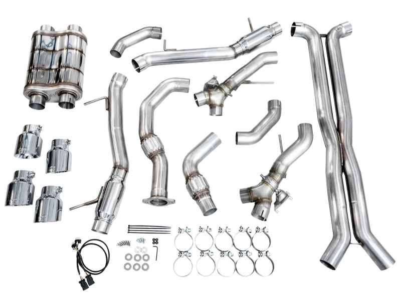 AWE Tuning 2021+ Cadillac CT4-V Blackwing SwitchPath Exhaust - Chrome Silver Tips - Image 12