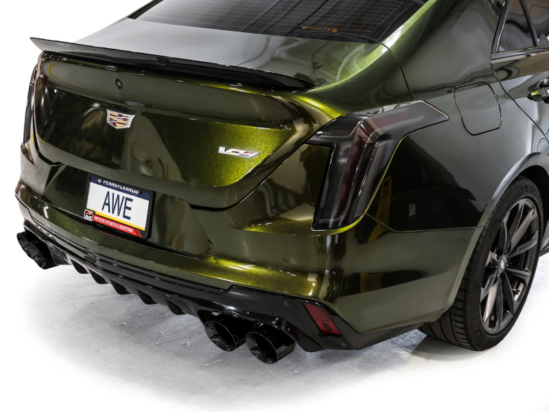 AWE Tuning 2021+ Cadillac CT4-V Blackwing SwitchPath Exhaust - Diamond Black Tips - Image 10