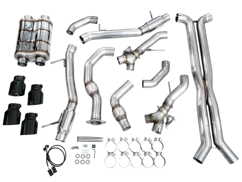 AWE Tuning 2021+ Cadillac CT4-V Blackwing SwitchPath Exhaust - Diamond Black Tips - Image 16