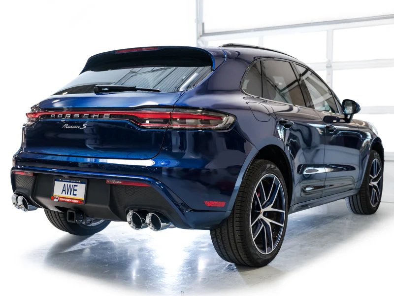 AWE Tuning 2022+ Porsche Macan 2.9TT Touring Edition Cat-Back Exhaust w/ Chrome Silver Tips - Image 2