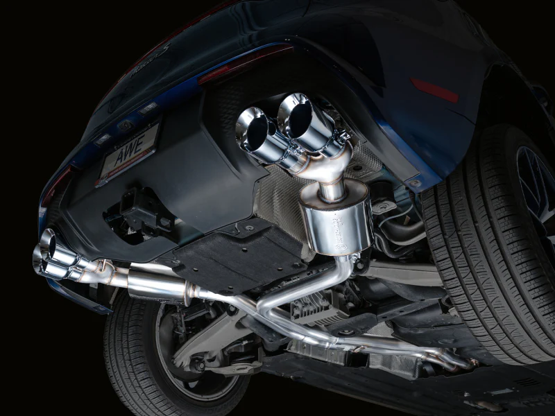 AWE Tuning 2022+ Porsche Macan 2.9TT Touring Edition Cat-Back Exhaust w/ Chrome Silver Tips - Image 4