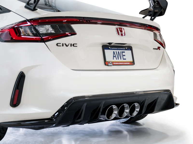 AWE Tuning 2023 Honda Civic Type R FL5 Touring Edition Exhaust w/ Triple Chrome Silver Tips - Image 6