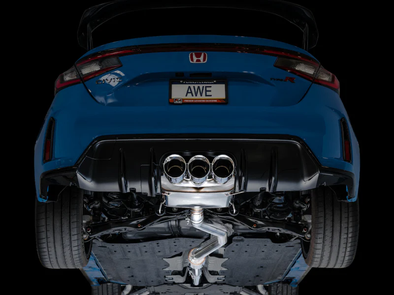AWE Tuning 2023 Honda Civic Type R FL5 Touring Edition Exhaust w/ Triple Chrome Silver Tips - Image 9