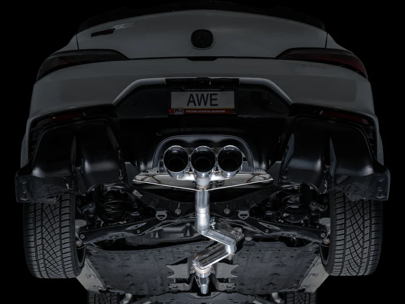 AWE Tuning 2024 Acura Integra Type S DE5 FWD Track Edition Exhaust w/ Triple Chrome Silver Tips - Image 4