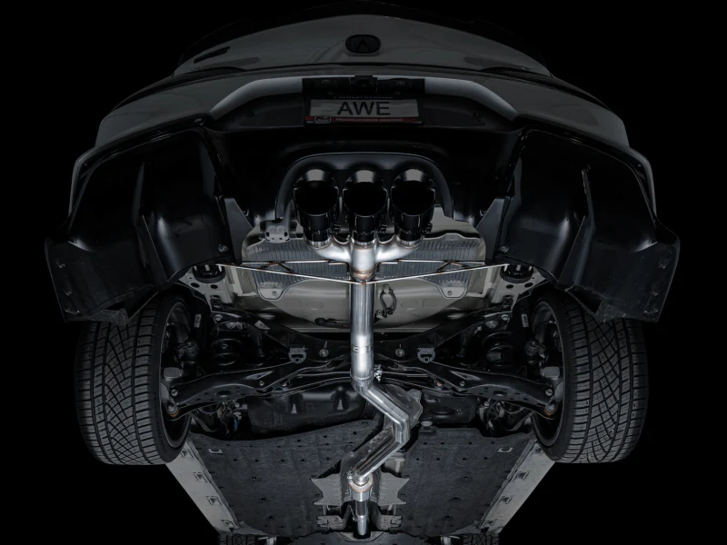 AWE Tuning 2024 Acura Integra Type S DE5 FWD Track Edition Exhaust w/ Triple Diamond Black Tips - Image 3