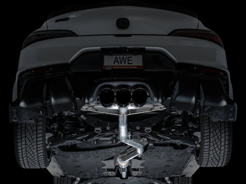 AWE Tuning 2024 Acura Integra Type S DE5 FWD Track Edition Exhaust w/ Triple Diamond Black Tips - Image 9