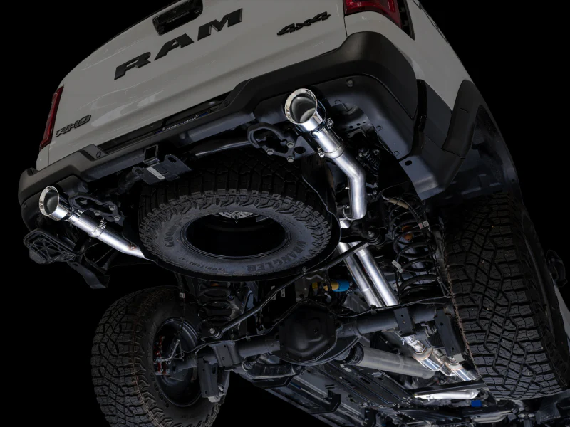AWE Tuning 2025+ RAM 1500 RHO 3.0 I6 TT 0FG Dual Rear Exit Cat-Back Exhaust - Chrome Silver Tips - Image 3