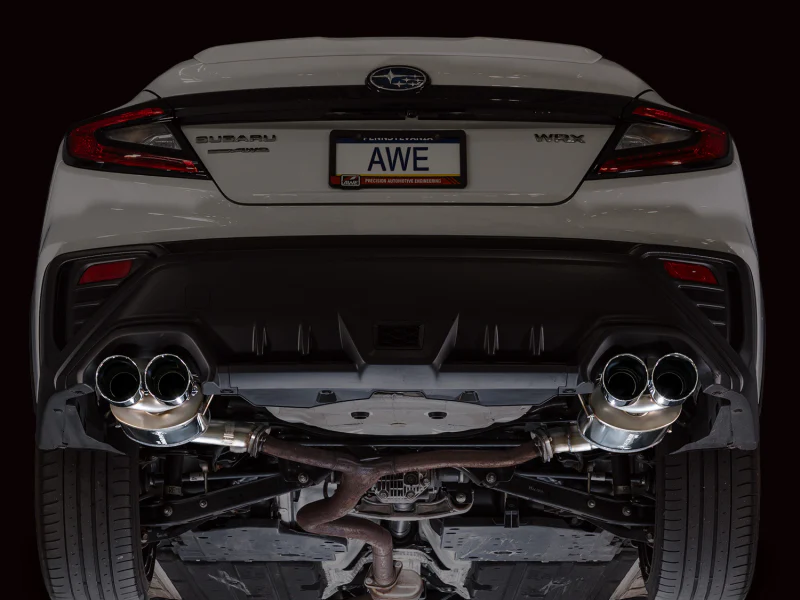 AWE Tuning 22-25 Subaru VB WRX Touring Edition Axle-Back Exhaust - Chrome Silver Tips - Image 6
