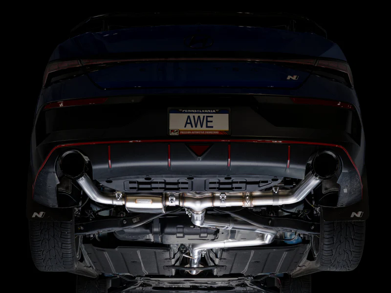 AWE Tuning 22-26 Hyundai Elantra N SwitchPath Cat-Back Exhaust - Diamond Black Tips - Image 6