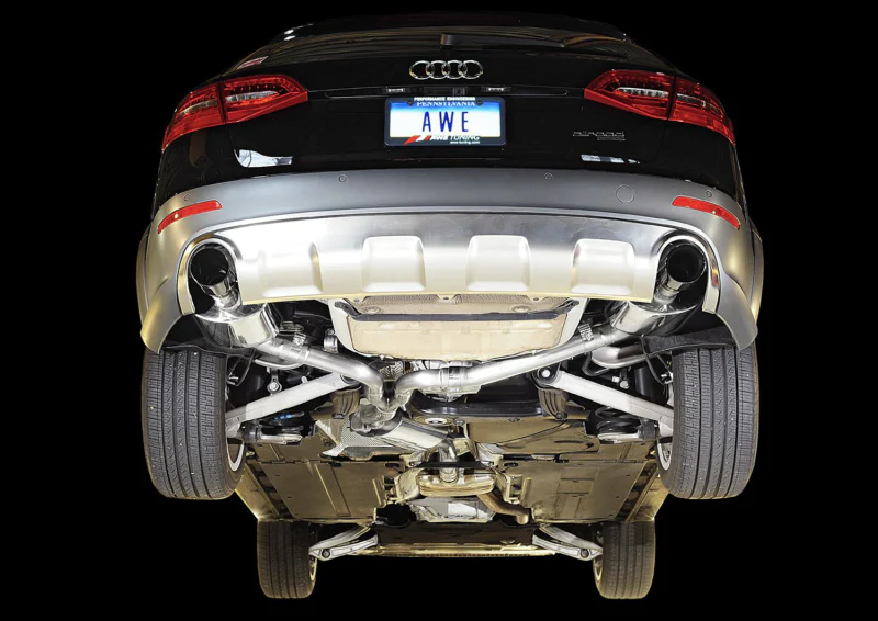 AWE Tuning Audi B8.5 All Road Touring Edition Exhaust - Dual Outlet Diamond Black Tips - Image 2