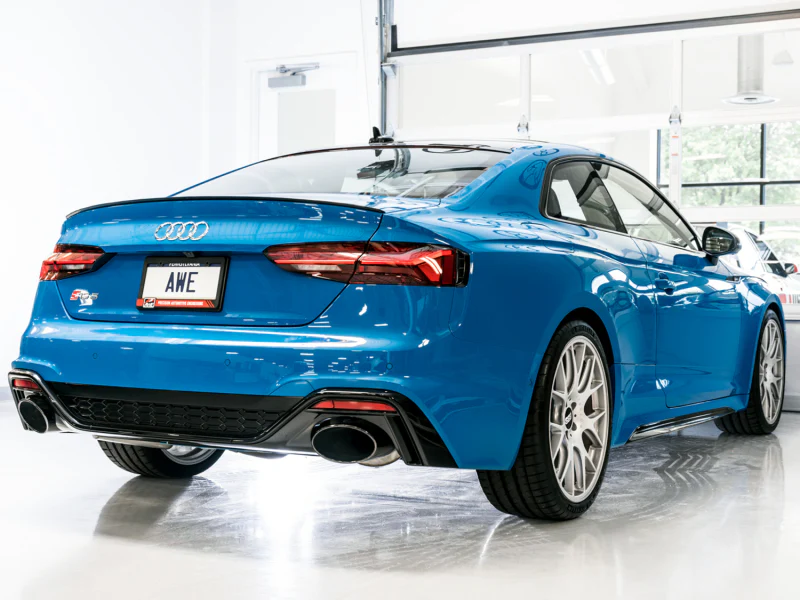 AWE Tuning Audi B9.5 RS 5 Coupe Non-Resonated Touring Edition Exhaust - RS-Style Diamond Black Tips - Image 2