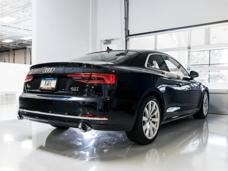 AWE Tuning Audi B9 A5 Touring Edition Exhaust Dual Outlet - Chrome Silver Tips (Includes DP) - Image 2