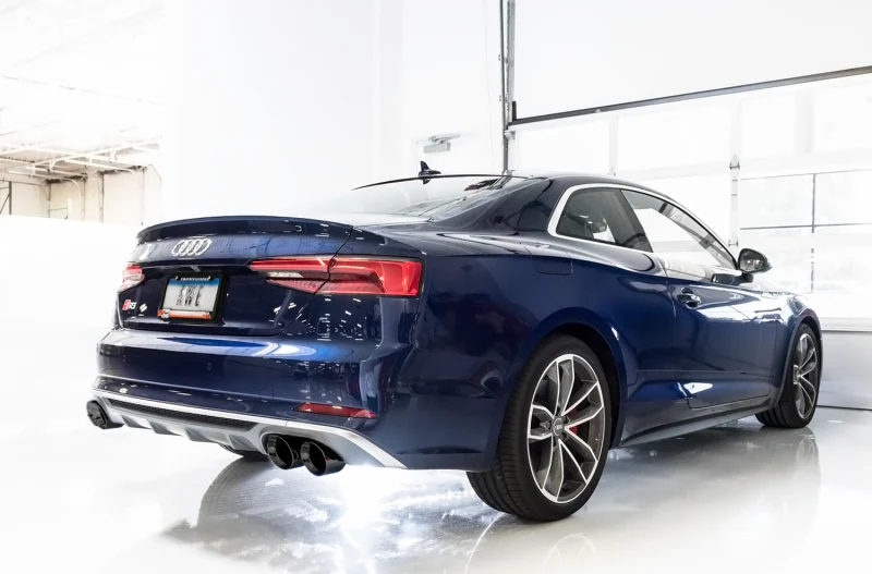 AWE Tuning Audi B9 S5 Coupe 3.0T Track Edition Exhaust - Diamond Black Tips (102mm) - Image 3