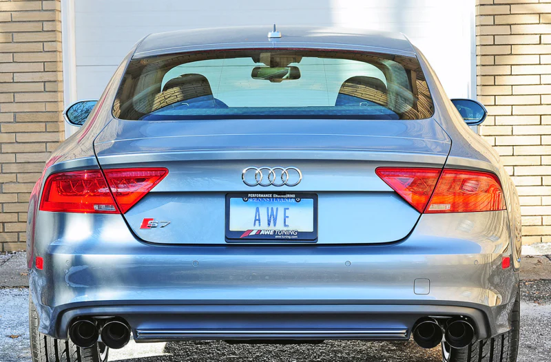 AWE Tuning Audi C7 / C7.5 S7 4.0T Track Edition Exhaust - Diamond Black Tips - Image 6