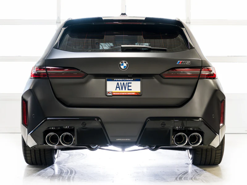 AWE Tuning BMW G90/G99 M5 Touring Edition Cat-Back Exhaust - Chrome Silver Tips - Image 4