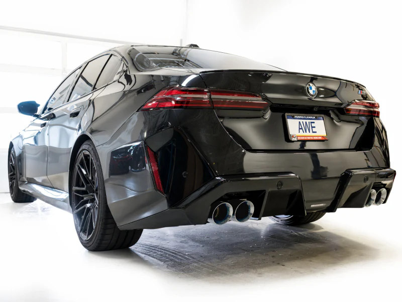 AWE Tuning BMW G90/G99 M5 Track Edition Cat-Back Exhaust - Chrome Silver Tips - Image 10