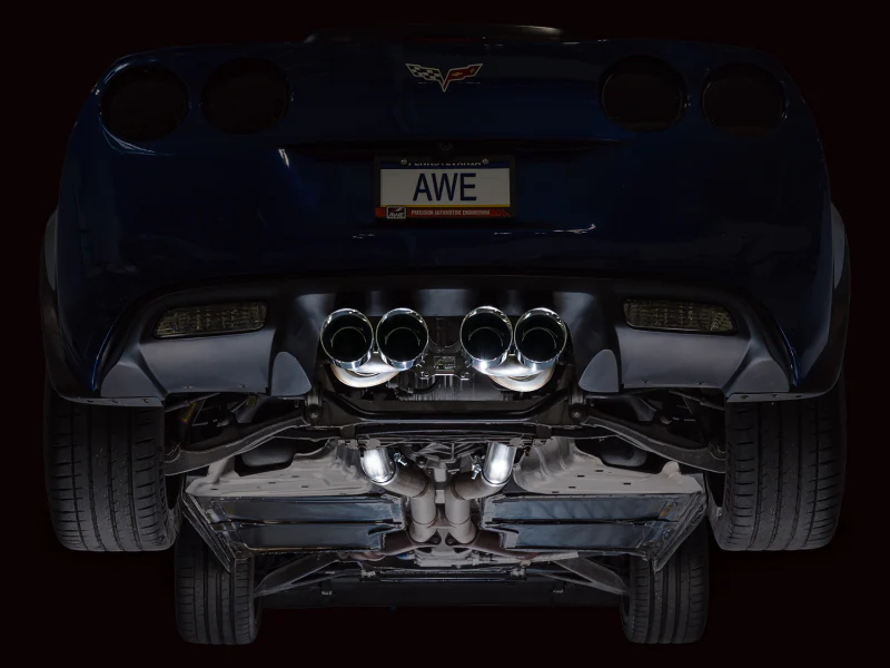 AWE Tuning C6 Chevrolet Corvette Z06/ZR1 Touring Edition Axle-Back Exhaust w/ Chrome Silver Tips - Image 5