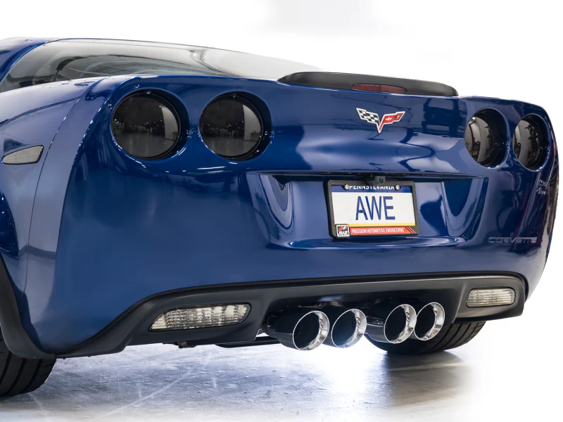 AWE Tuning C6 Chevrolet Corvette Z06/ZR1 Touring Edition Axle-Back Exhaust w/ Chrome Silver Tips - Image 8