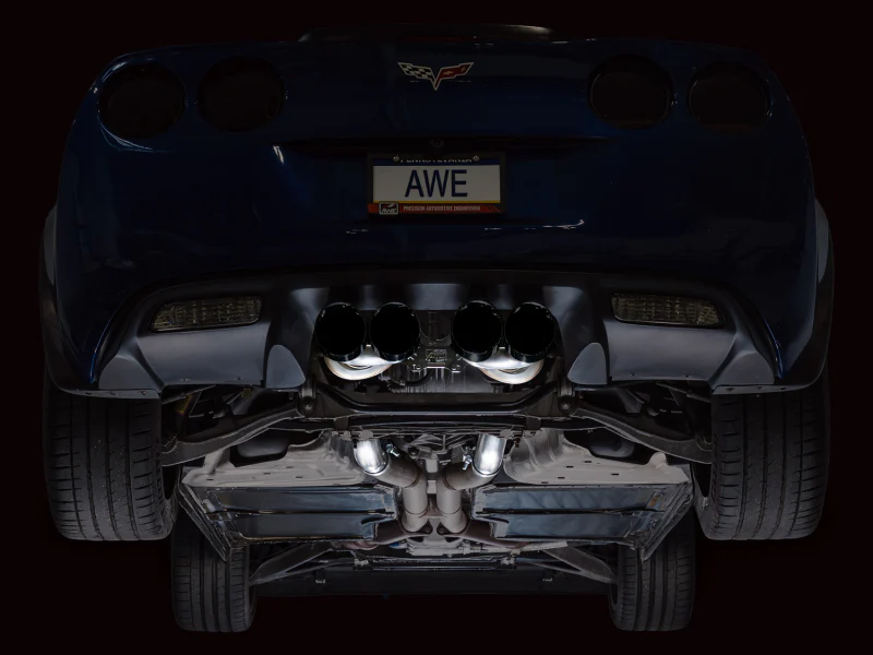 AWE Tuning C6 Chevrolet Corvette Z06/ZR1 Touring Edition Axle-Back Exhaust w/ Diamond Black Tips - Image 4