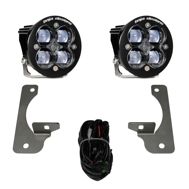 Baja Designs 07-18 Wrangler JK w/Premium OE Bumper Squadron R SAE Fog Pocket Kit