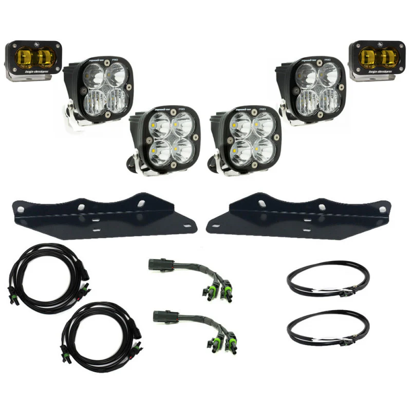 Baja Designs 17-20 Ford F-150 Raptor S2 SAE Pro Fog Pocket Kit - Amber - Image 2