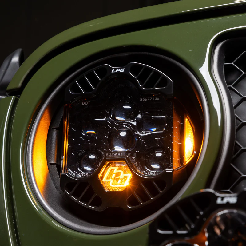 Baja Designs 18-25 Jeep Wrangler JL / 20-25 Gladiator JT DOT LP6 LED Headlight Kit - Amber - Image 3