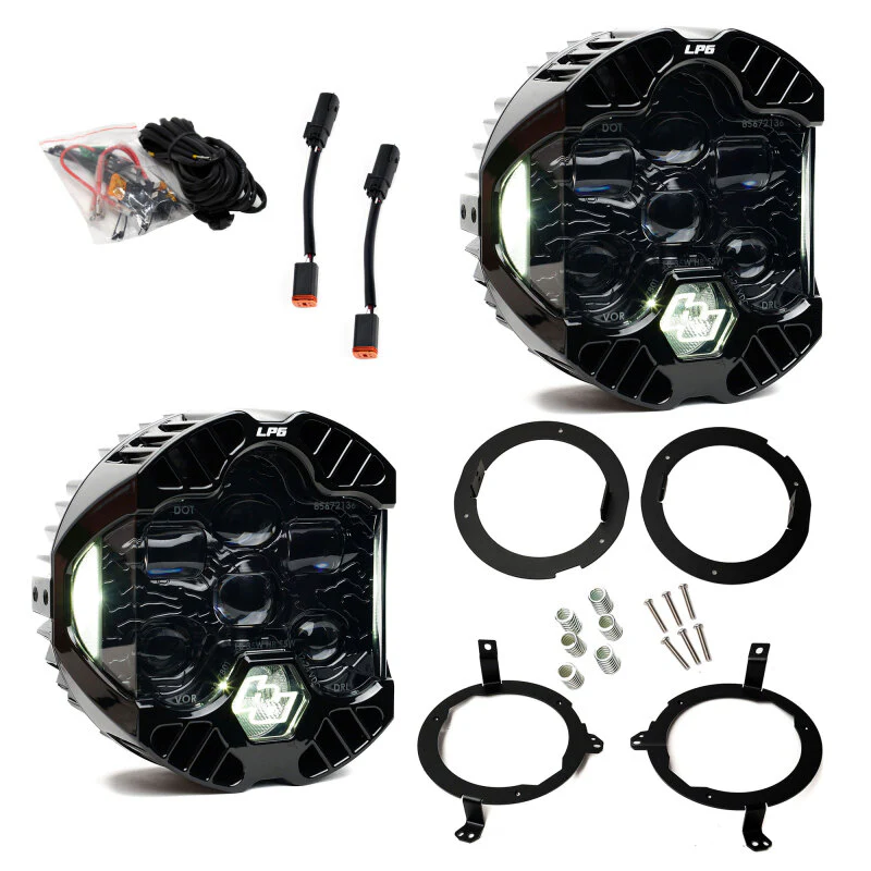 Baja Designs 18-25 Jeep Wrangler JL/20-25 Gladiator JT (w/Halogen) DOT LP6 LED Headlight Kit - Clear - Image 2