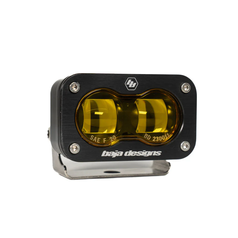 Baja Designs 21-22 Ford Bronco w/Steel Bumper S2 SAE Pro Fog Pocket Light Kit w/Upfitter - Amber - Image 3