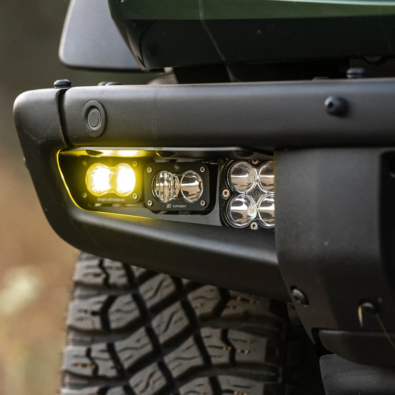 Baja Designs 21-22 Ford Bronco w/Steel Bumper S2 SAE Pro Fog Pocket Light Kit w/Upfitter - Clear - Image 2