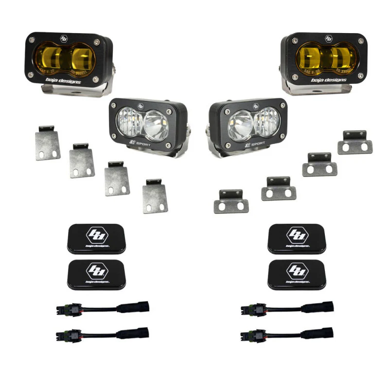 Baja Designs 21+ Ford Raptor/Bronco S2 SAE Pro Fog Pocket Light Kit - Image 2