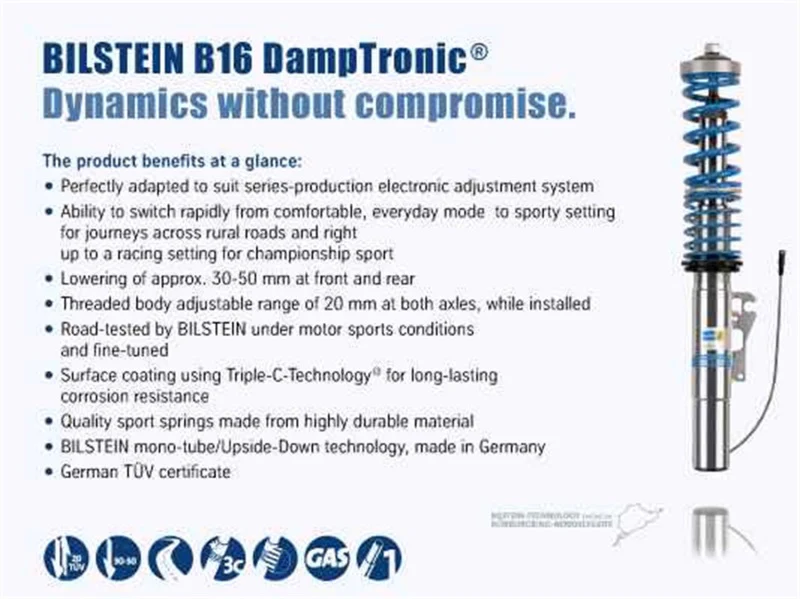 Bilstein B16 (PSS10) 06-10 BMW E60 M5 EDC Performance Suspension System - Image 3
