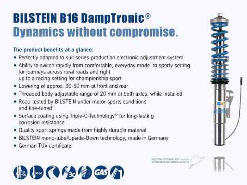 Bilstein B16 (PSS10) 06-10 BMW E60 M5 EDC Performance Suspension System - Image 4
