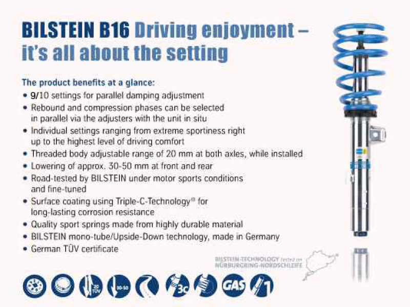 Bilstein B16 (PSS10) 2015 Porsche Macan Suspension Kit - Image 4