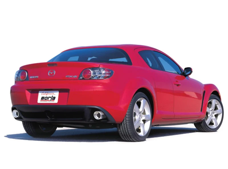 Borla 03-09 Mazda RX-8 1.3L Single Round Rolled Angle-Cut Cat-Back Exhaust - Image 5