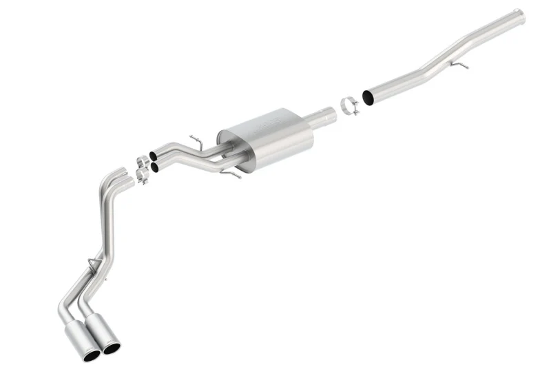 Borla 14 Silv/Sierra 1500 EC Std/CC Short 143.5in WB S-Type Dual Rolled Side Exit Cat-Back Exhaust - Image 2
