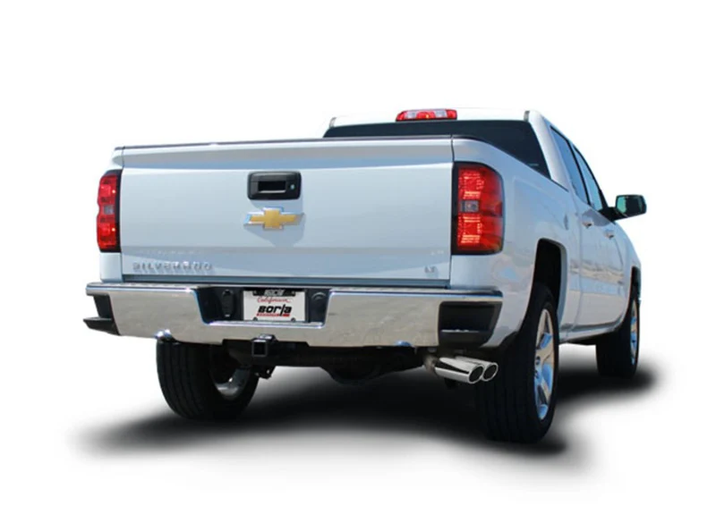 Borla 14 Silv/Sierra 1500 EC Std/CC Short 143.5in WB S-Type Dual Rolled Side Exit Cat-Back Exhaust - Image 3
