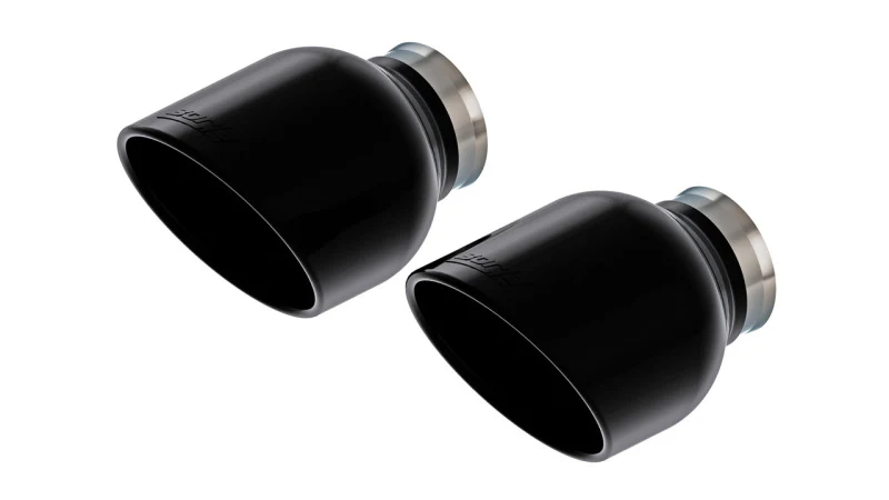 Borla 15-24 Dodge Charger V8 / 2023 Chrysler 300C T-304 SS Tips 5in Outlet - Black Chrome - Image 3