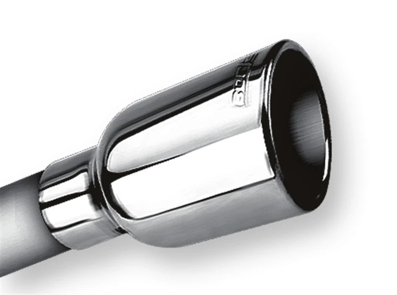 Borla 2.25in Inlet 3.19in Round Rolled Angle Cut Outlet x 5in Long Embossed Tip - Image 2
