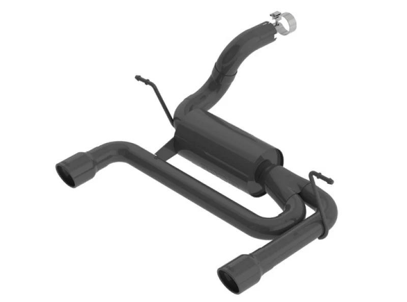 Borla 2018 Jeep Wrangler JL/JLU 3.6L 2DR/4DR ATAK SS Axle Back Black Coated Exhaust w/3.5in Tips - Image 2