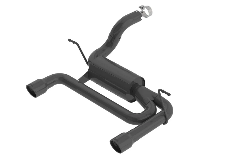 Borla 2018 Jeep Wrangler JL/JLU 3.6L 2DR/4DR ATAK SS Axle Back Black Coated Exhaust w/3.5in Tips - Image 3