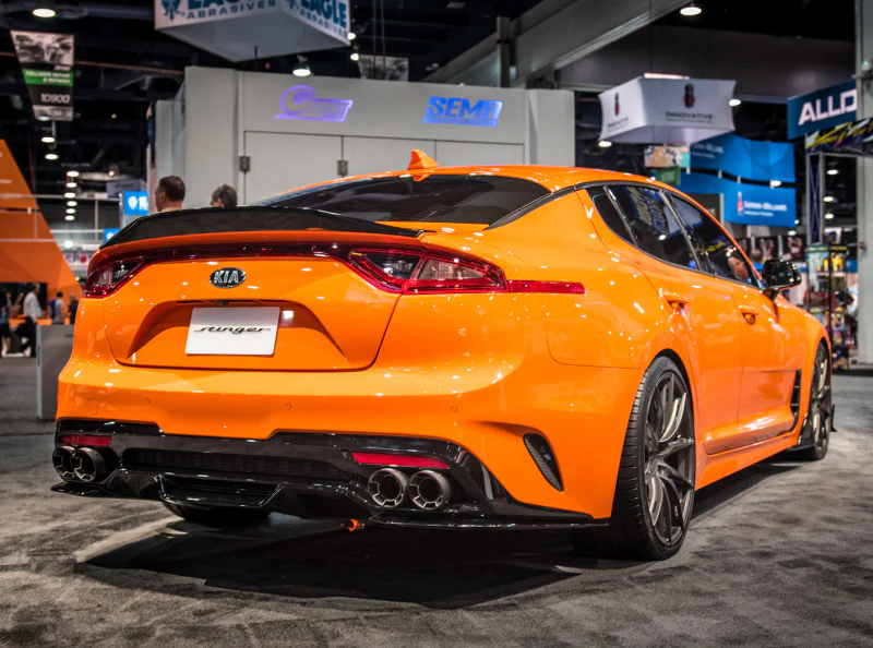 Borla 2018 Kia Stinger 2.0L/3.3L AT RWD/AWD 2.25in Carbon Fiber Tip Kit - Image 2