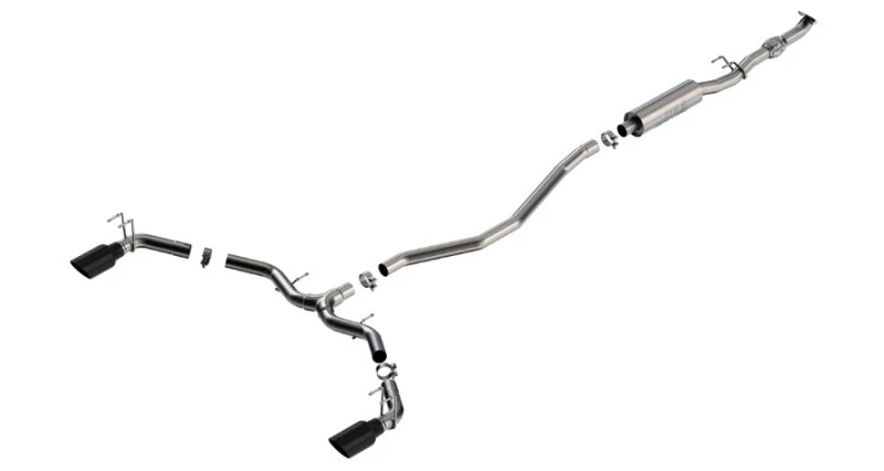 Borla 2023 Integra/22-23 Civic Si 1.5L 4 CYL. MT FWD 4DR 2.50in S-Type Catback Exhaust Black Chrome - Image 3