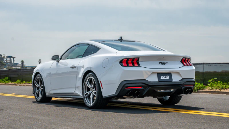Borla 2024 Ford Mustang Ecoboost 2.3L ATAK Catback Exhaust Black Chrome w/ Quad Tip - Non-Active - Image 2