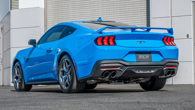 Borla 2024 Ford Mustang GT 5.0L V8 3 in ATAK Catback Non-Active Exhaust- Black Chrome Quad Tip - Image 2