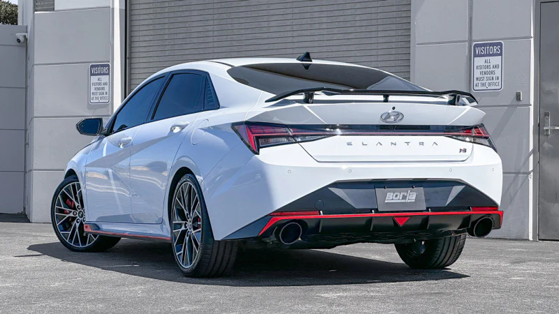Borla 22-23 Hyundai Elantra N 2.0L 4 CYL. Turbo AT/MT ATAK Catback Exhaust Black Chrome - Image 5