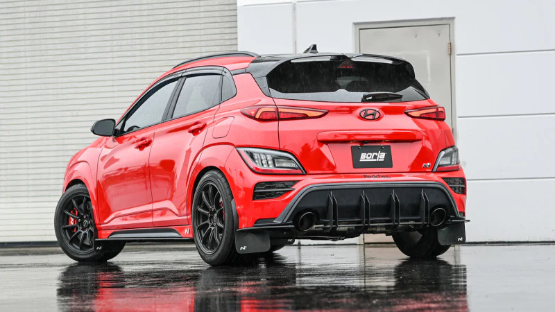 Borla 22-23 Hyundai Kona N 2.0L 4 CYL. Turbo AT/MT ATAK Catback Exhaust Black Chrome - Image 3