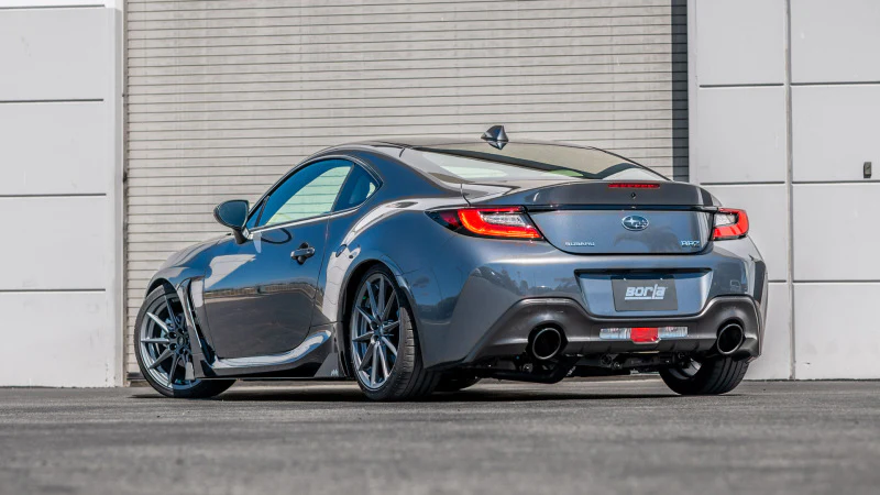 Borla 22-23 Subaru BRZ/Toyota GR86 2.4L RWD AT/MT ATAK Catback Exhaust - Black Chrome Tips - Image 2