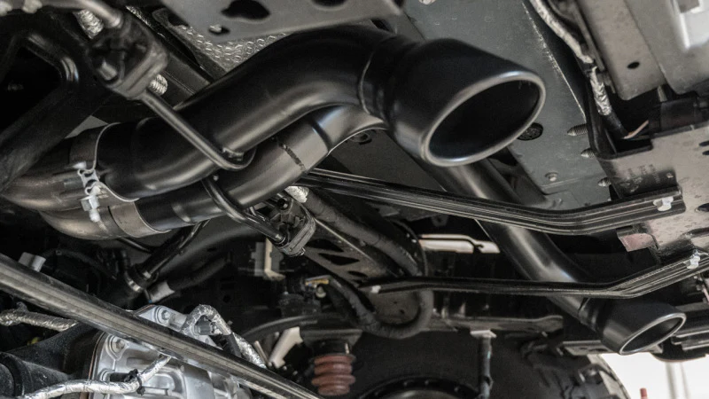 Borla 22-24 Ford Bronco Raptor V6 Turbo AT 2WD / 4WD ATAK Catback Exhaust w/ 4in Black Coated Tips - Image 3